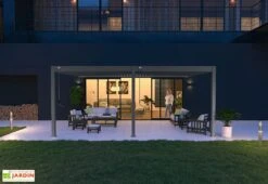 Pergola Bioclimatique Ombréa En Aluminium 4 X 6 M Adossée - Anthracite -Abriet Mobilier Soldes Boutique terrasse pergola bioclimatique adossee 4x6 ombrea 15 729360