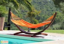 Toile De Hamac En Coton Avec Barres D’écartement 135 X 200 Cm - Merida