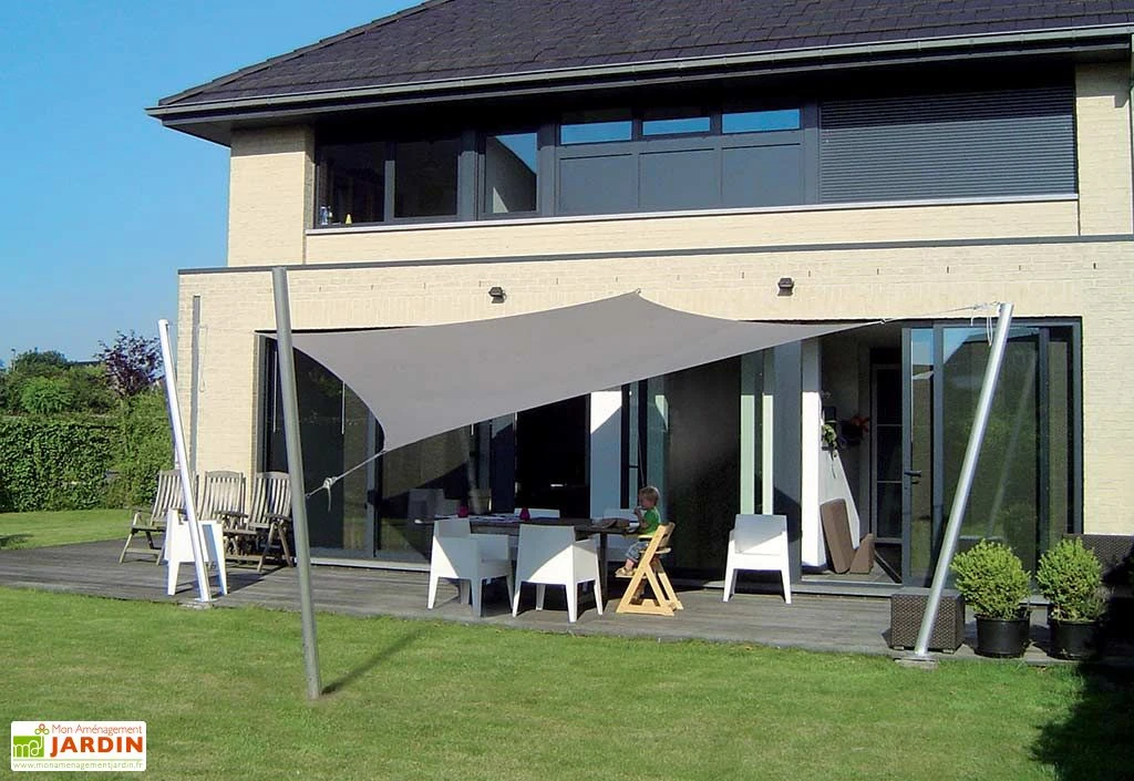 Voile D'ombrage Rectangulaire 3 X 4 M - Ingenua Solidum 4 Voile D'ombrage Rectangulaire 3 X 4 M - Ingenua Solidum – Image 4