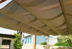 Paragon Pergola En Aluminium Effet Bois Florida 12,25 M² -Abriet Mobilier Soldes Boutique toile pergola alu effet bois florida 12m2 marron