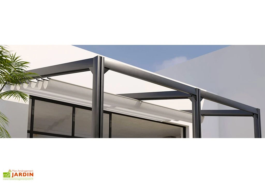 Toile D’ombrage En Polyester Pour Pergola Barbade – 3 X 6 M 1 Toile D’ombrage En Polyester Pour Pergola Barbade – 3 X 6 M