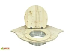 Toilette Sèche D’angle En épicéa Ou Douglas Pour Cabine Ventarèl - 62 X 62 X 42 Cm -Abriet Mobilier Soldes Boutique toilettes seches en bois