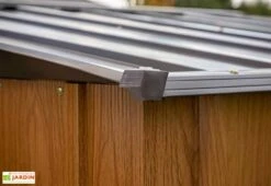 Abri De Jardin En Acier Galvanisé Imitation Bois 4 M² 10 Abri De Jardin En Acier Galvanisé Imitation Bois 4 M² -Abriet Mobilier Soldes Boutique toit tole abri jardin acier galvanise imitation bois 4m