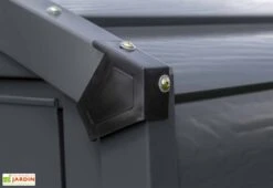 Armoire De Jardin En Acier Galvanisé 124 X 295 Cm 11 Armoire De Jardin En Acier Galvanisé 124 X 295 Cm -Abriet Mobilier Soldes Boutique toiture armoire jardin acier galvanise anthracite 1