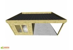 Abri De Jardin En Bois De Pin Traité Avec Auvent – 23,2 M² -Abriet Mobilier Soldes Boutique toiture bac acier abri jardin bois avec auvent