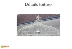 Gloriette En Fer Forgé - Fleurdelisée ∅ 2,40 M 10 Gloriette En Fer Forgé - Fleurdelisée ∅ 2,40 M -Abriet Mobilier Soldes Boutique toiture gloriette fer forge blanc godart ferronnerie