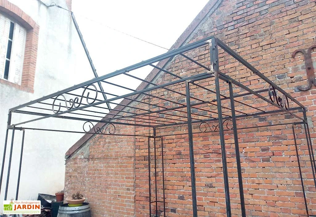 Gloriette En Fer Forgé Carrée – Toit Plat 2,40 M 2 Gloriette En Fer Forgé Carrée – Toit Plat 2,40 M – Image 2