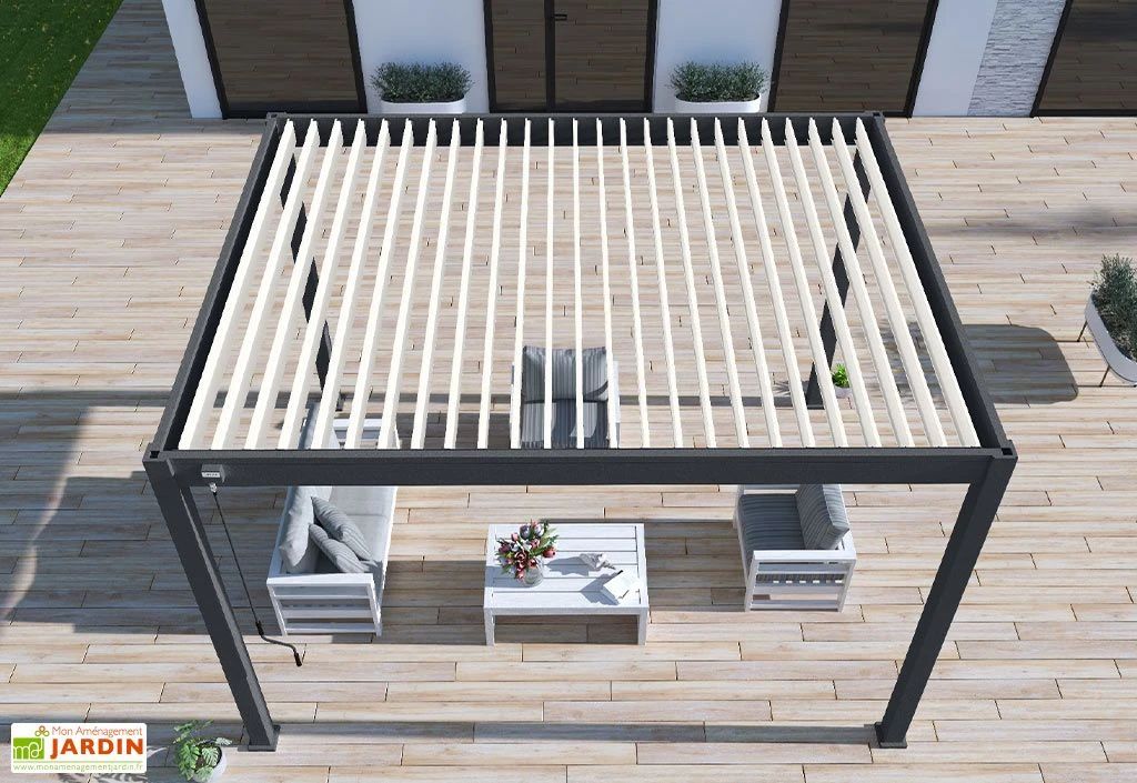 Pergola Bioclimatique En Aluminium Lames Orientables Ombréa - 12 M² 2 Pergola Bioclimatique En Aluminium Lames Orientables Ombréa - 12 M² – Image 2
