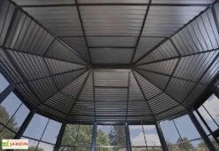 Pavillon De Jardin Fermé En Aluminium Et Acier Galvanisé Charleston 14,7 M² 9 Pavillon De Jardin Fermé En Aluminium Et Acier Galvanisé Charleston 14,7 M² -Abriet Mobilier Soldes Boutique toiture pavillon jardin ferme metal charleston 14m2