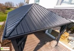 Tonnelle En Aluminium Autoportée 6 X 3,5 M Avec Toiture Acier - Marsala 10 Tonnelle En Aluminium Autoportée 6 X 3,5 M Avec Toiture Acier - Marsala -Abriet Mobilier Soldes Boutique toiture pergola autoportee aluminium sojag sj09700 6x4m