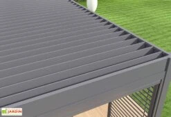 Pergola Bioclimatique Ombréa En Aluminium 3 X 4 M Adossée - Anthracite 8 Pergola Bioclimatique Ombréa En Aluminium 3 X 4 M Adossée - Anthracite -Abriet Mobilier Soldes Boutique toiture pergola bioclimatique adossee 3x4m anthracite 15 729056