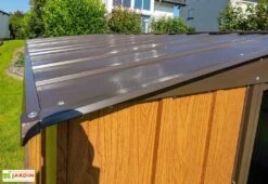 Abri De Jardin En Acier Galvanisé Imitation Bois Woodlake – 11,5 M² 9 Abri De Jardin En Acier Galvanisé Imitation Bois Woodlake – 11,5 M² -Abriet Mobilier Soldes Boutique toiture remise jardin metal imitation bois