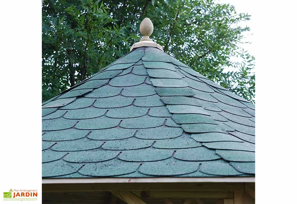 Kiosque De Jardin En Bois Traité Toit En Shingle Chopin Eco - 11,34 M² 2 Kiosque De Jardin En Bois Traité Toit En Shingle Chopin Eco - 11,34 M² – Image 2