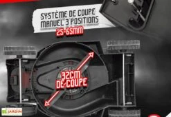 Tondeuse à Gazon électrique 1300 W 32 Cm + Bac 25 L -Abriet Mobilier Soldes Boutique tondeuse gazon electrique elem garden ltde1332 22 coupe 32cm