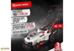 Tondeuse à Gazon Électrique Sans Fil + 2 Batteries 20V -Abriet Mobilier Soldes Boutique tondeuse sans fil 40v elem garden tde40v37 li2bf