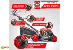 Tondeuse Thermique Autotractée 173 CC Démarreur électrique – 50 Cm -Abriet Mobilier Soldes Boutique tondeuse thermique elem garden ttac51t173es 23 demarrage electrique