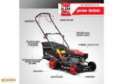 Tondeuse Thermique Autotractée 144,3 CC – 46 Cm -Abriet Mobilier Soldes Boutique tondeuse thermique elem garden wttac46t144 22