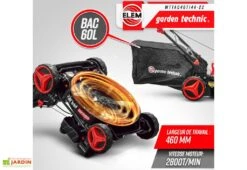 Tondeuse Thermique Autotractée 144,3 CC – 46 Cm -Abriet Mobilier Soldes Boutique tondeuse thermique elem garden wttac46t144 22 bac 60l