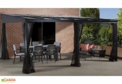Tonnelle Adossée En Aluminium Et Polycarbonate St Barth 17,53 M²