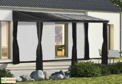 Tonnelle Adossée En Aluminium Et Acier Galvanisé Portland 14,43 M²