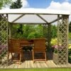 Tonnelle De Jardin En Bois Autoclave Et Toile PVC – Fox 9 M²