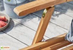 Transat En Bois D'acacia – 133 X 53 Cm -Abriet Mobilier Soldes Boutique transat bois acacia 2