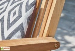 Transat En Bois D'acacia – 133 X 53 Cm -Abriet Mobilier Soldes Boutique transat bois acacia 3