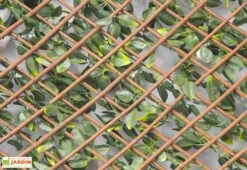 Haie Artificielle De Jasmin Fleuri - Treillis Extensible (pls Dim.) -Abriet Mobilier Soldes Boutique treillis extensible feuillage artificiel jasmin 2