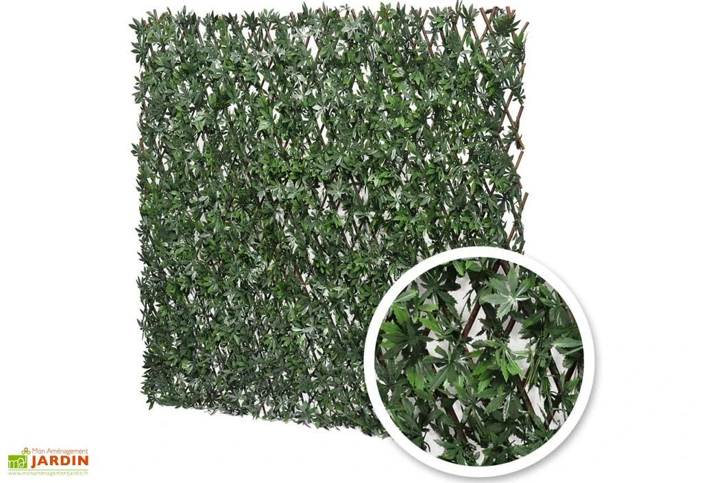 Haie Artificielle De Vigne Vierge - Treillis Extensible (pls Dim.) 1 Haie Artificielle De Vigne Vierge - Treillis Extensible (pls Dim.)