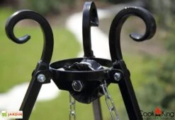 Trépied 180 Cm Et Grille De Cuisson Ronde Acier Inox Pour Braséro -Abriet Mobilier Soldes Boutique trepied 180cm grille cuisson ronde acier inox brasero