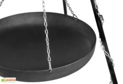 Trépied 180 Cm Et Wok Acier Brut Pour Braséro 5 Trépied 180 Cm Et Wok Acier Brut Pour Braséro -Abriet Mobilier Soldes Boutique trepied 180cm wok acier brut brasero barbecue 1