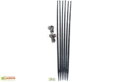 Lot De 6 Tuteurs Avec Attaches 180 Cm - Mikado -Abriet Mobilier Soldes Boutique tuteurs attaches anthracite