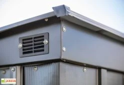 Armoire De Jardin En Acier Galvanisé 195 X 120 Cm -Abriet Mobilier Soldes Boutique ventilation armoire jardin acier galvanise