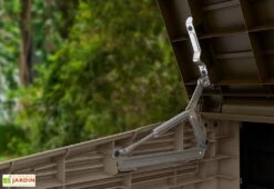 Coffre De Rangement Extérieur En Résine 880 L Avec Couvercle Sur Vérins -Abriet Mobilier Soldes Boutique verins couvercle coffre jardin resine