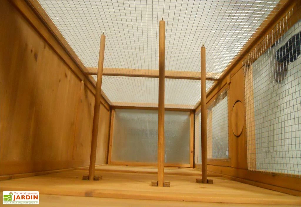 Volière Rectangulaire Pinson (77x55x158cm) 4 Volière Rectangulaire Pinson (77x55x158cm) – Image 4