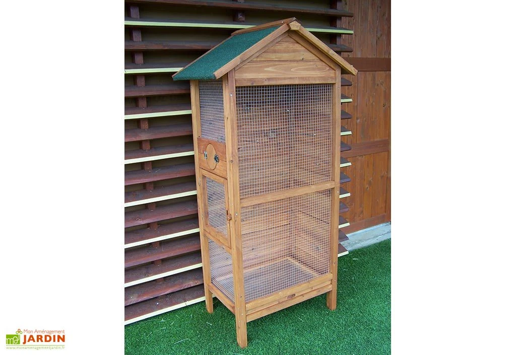 Volière Rectangulaire Pinson (77x55x158cm) 2 Volière Rectangulaire Pinson (77x55x158cm) – Image 2